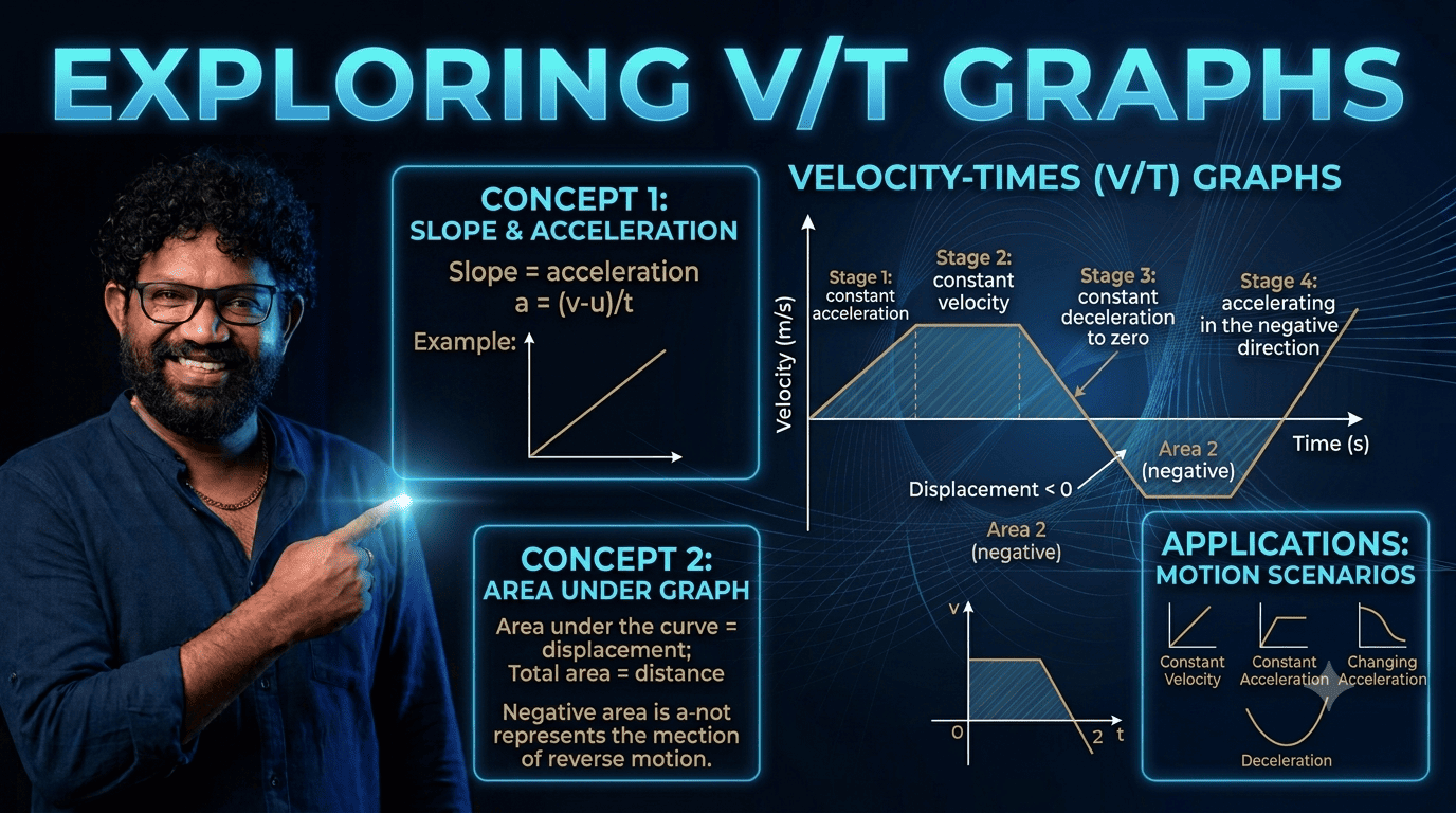V/T Graphs – ප්‍රවේග කාල වක්‍ර – Sola 27 T
